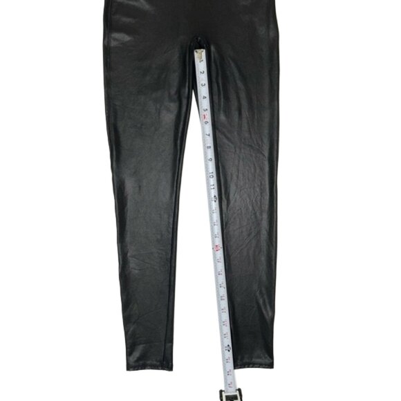 SPANX Faux Leather Shaping Leggings L High Waist Slimming Control BEST SELLER! - Picture 14 of 14